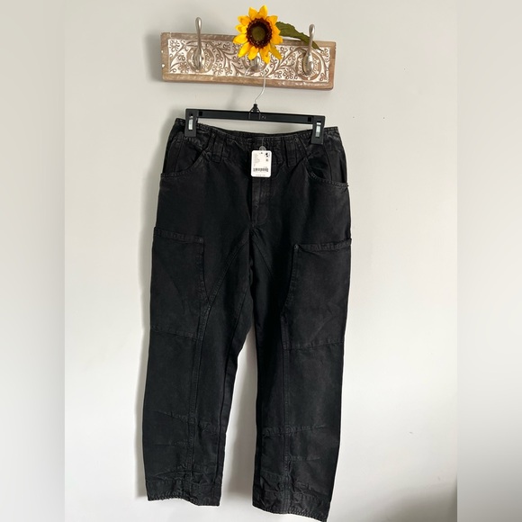 🌻🆕FREE PEOPLE We The Free Supersonic Slim Pants-BLACK COLOR-SIZE 2 & 4 - Picture 11 of 15